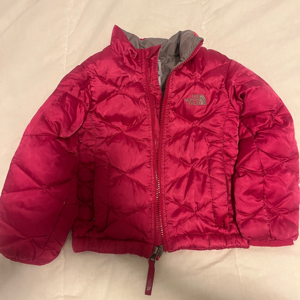 North face jacket pink toddler 3t